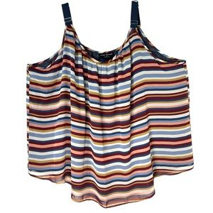 (NWT) Lane‎ Bryant Swing Collection - Stripped Flowy Tank - Women's Size 28